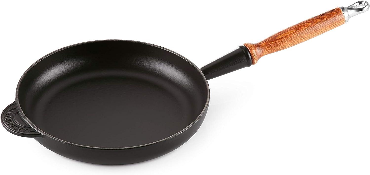 Bratpfanne 24 cm Schwarz Gusseisen Le Creuset Pfanne - GasElektro geeignet, Spülmaschinengeeignet Bild 1