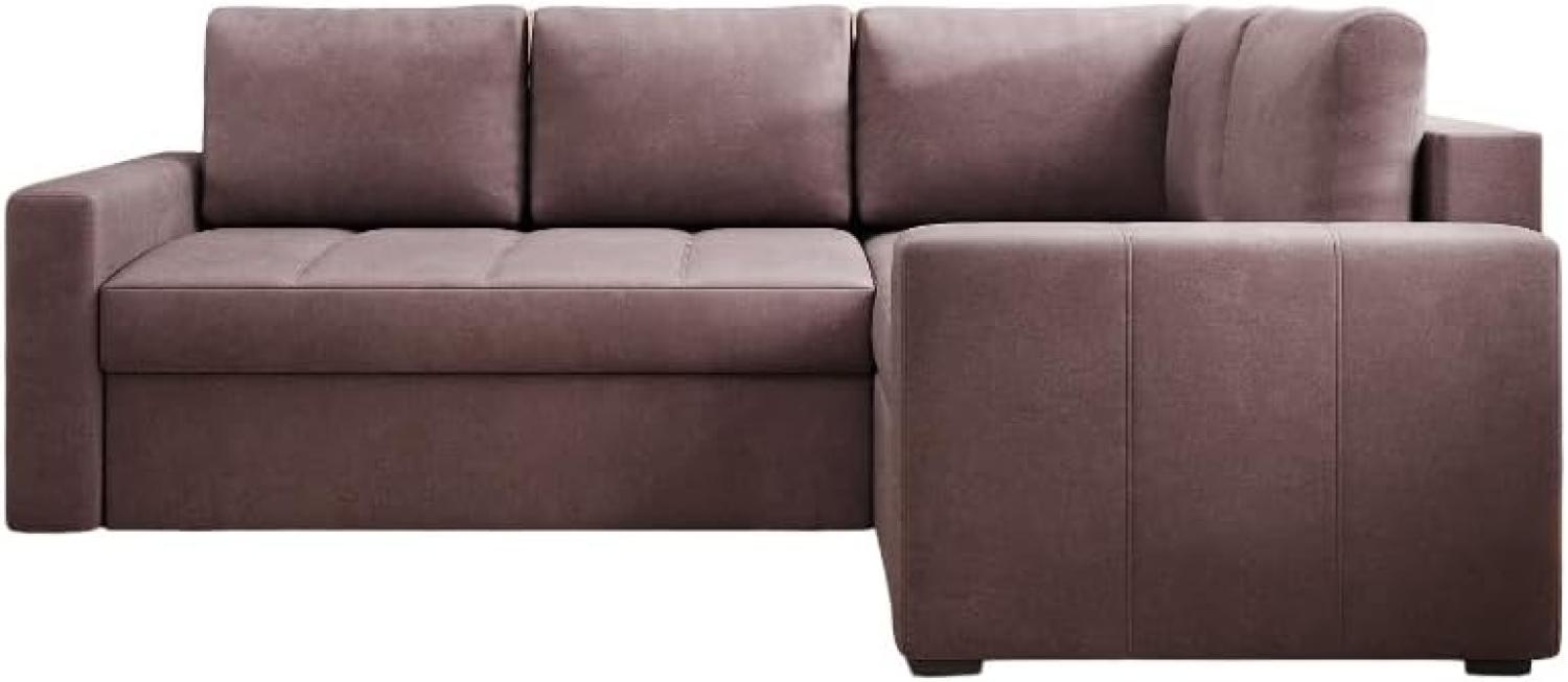 Designer Sofa Cortino mit Schlaffunktion und Stauraum Samt Rosé Rechts Bild 1