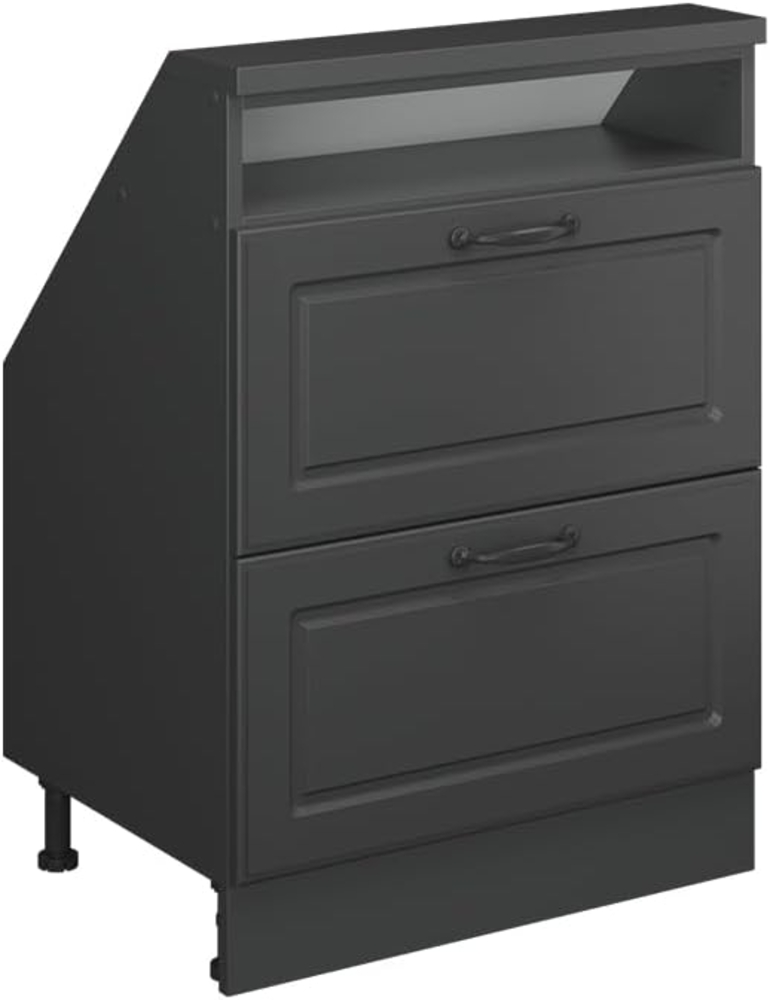 Dachschrägenschrank Rion Anthrazit Landhaus/Anthrazit mit 2 Schubladen Vicco Bild 1