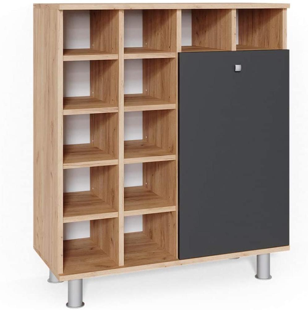 Vicco Wäscheschrank Fynn Badschrank mit Wäschekorb Badezimmerschrank Badmöbel Bild 1