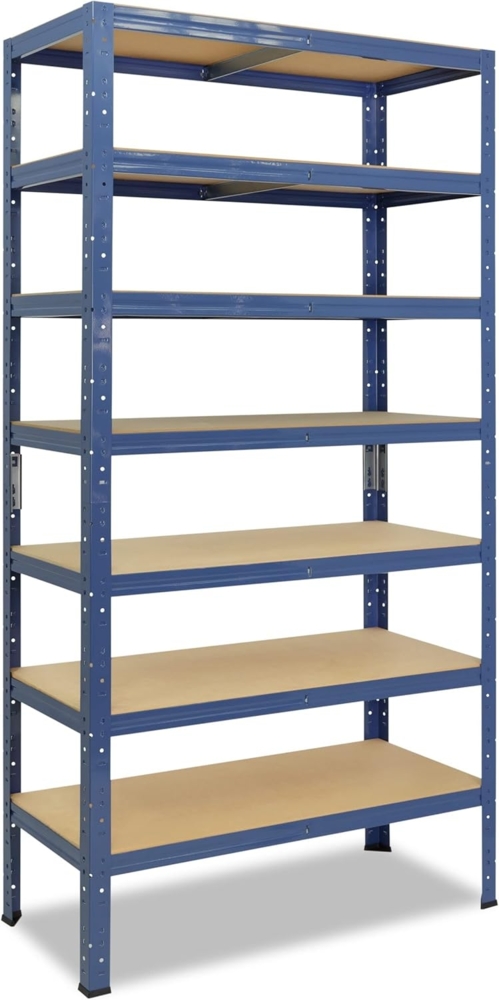shelfplaza HOME 180x90x30 cm Schwerlastregal in blau mit 7 Böden und 125 kg Traglast pro Boden Bild 1