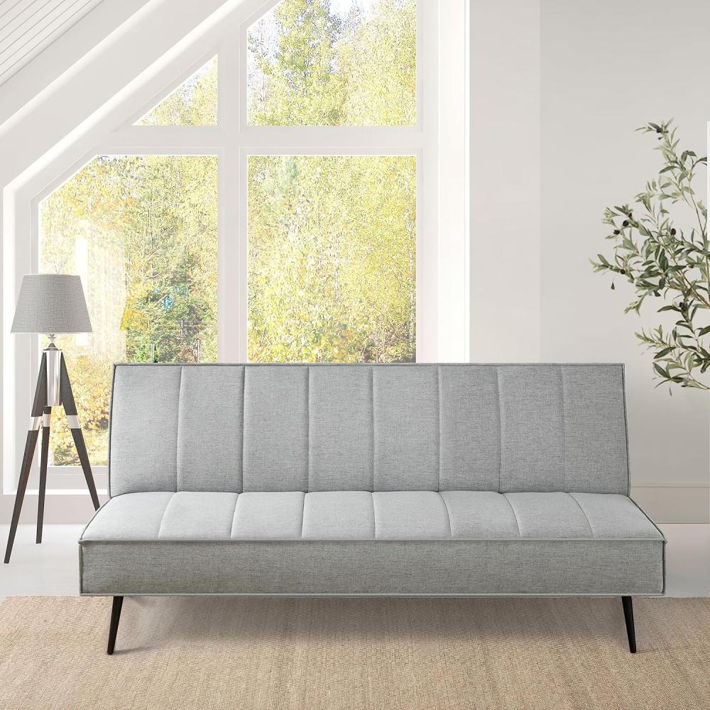 Zinus Quinn Schlafsofa 96 x 168 cm - Klappschlafsofa - Geeignet für Zimmer und kompakte Räume - Grau Bild 1