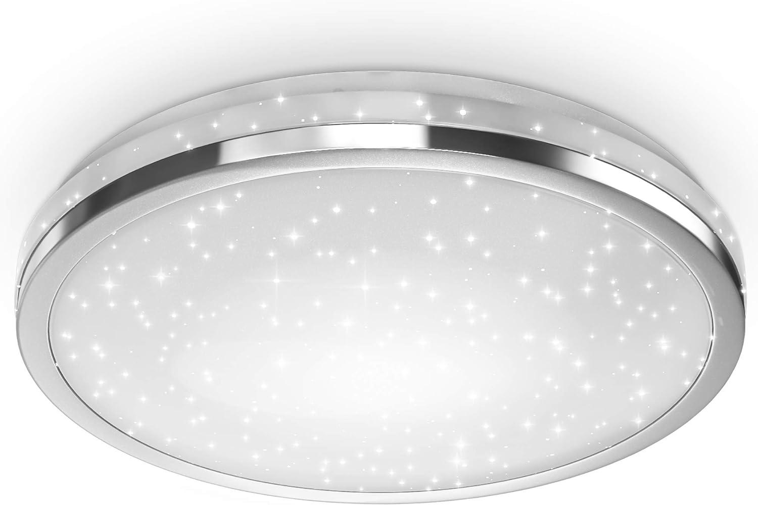 LED-Leuchtmittel B.K.Licht LED Deckenleuchte Chrom rund Ø38cm 24W 2200lm Neutralweiß Bild 1