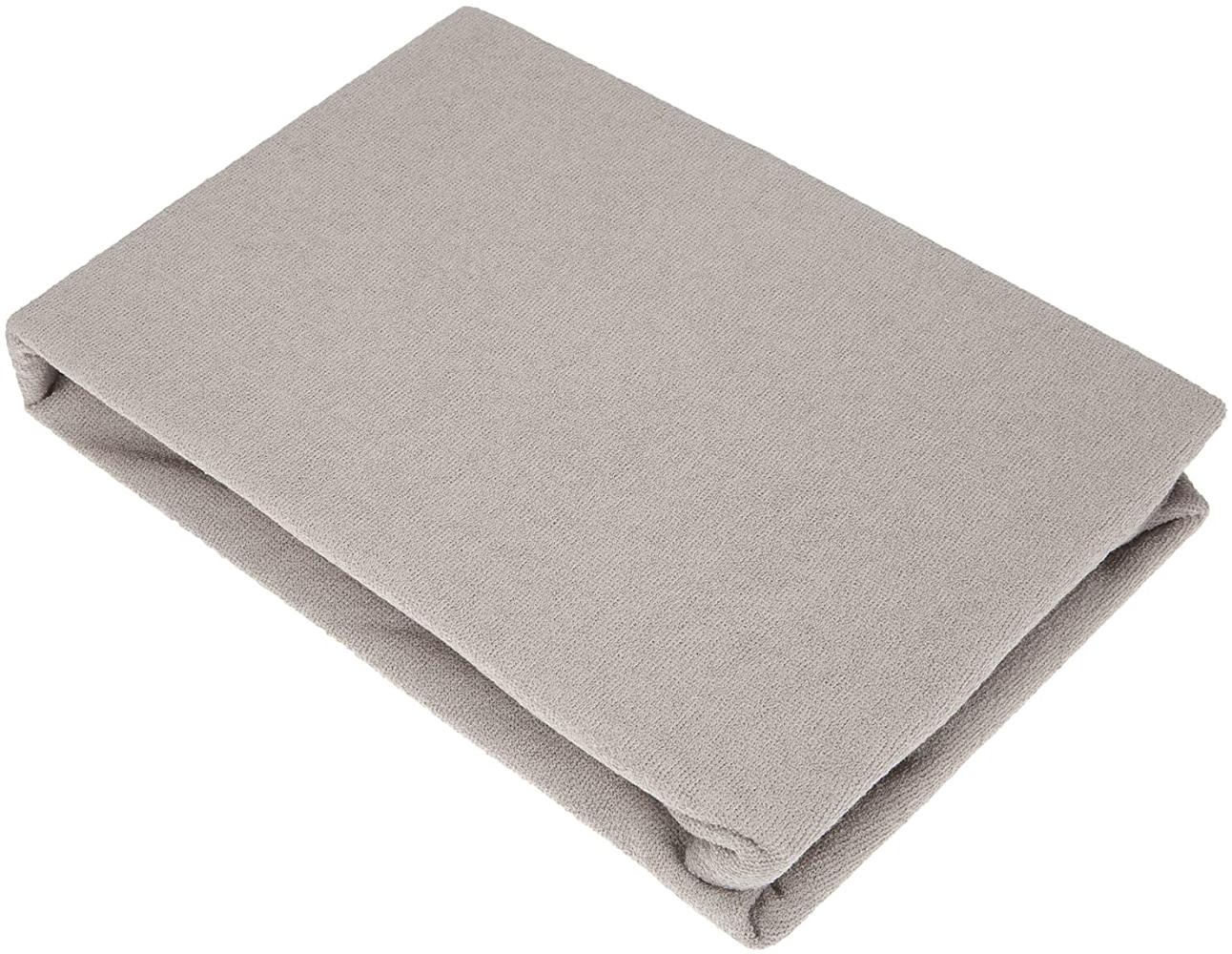 Julius Zöllner 8390349540 Frottee Spanntuch, passend für Laufgittermatratzen 68x90 bis 100x100 cm, Taupe Bild 1