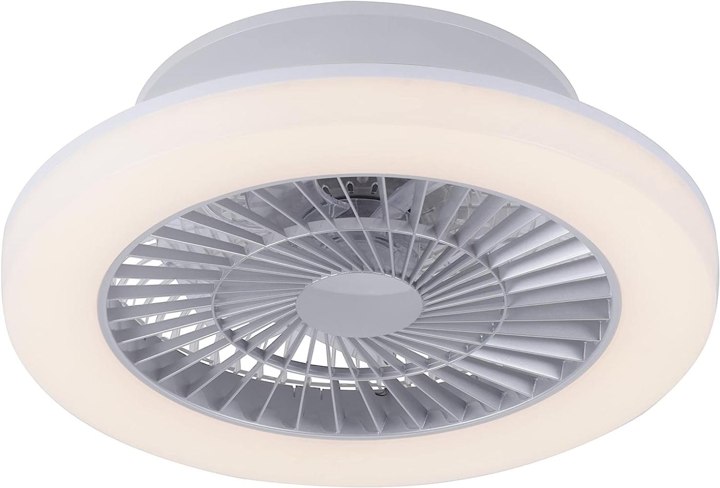 Leuchten Direkt 14645-55 LED Deckenventilator Leonard stahl Bild 1