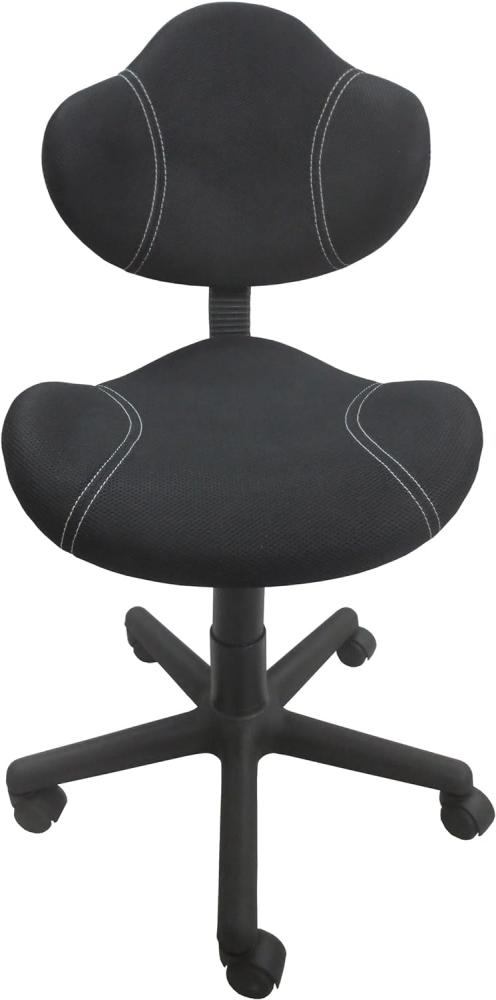Bürostuhl >Argonaut< in schwarz aus Stoff/Kunststoff - 57x82x58cm (BxHxT) Bild 1