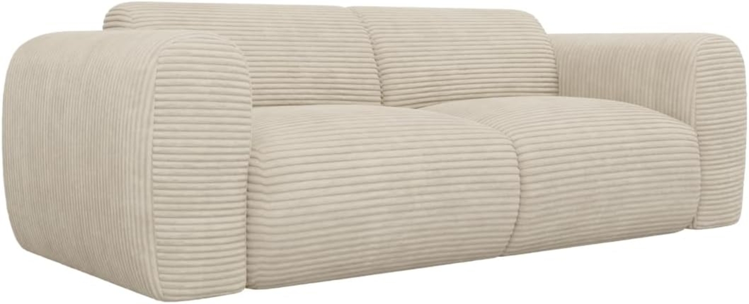 Vente-unique - Sofa 3-Sitzer - Cord - Beige - POGNI von Maison Céphy Bild 1