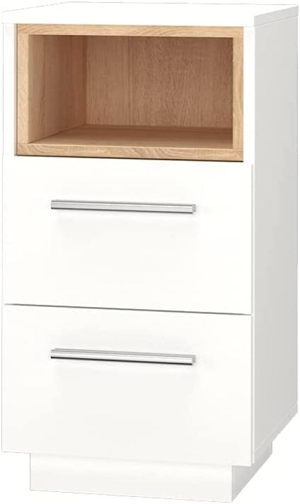 Vicco Nachtschrank Nachttisch Nachtkommode 2er Set Beatrice Weiß 2 Schubladen Bild 1