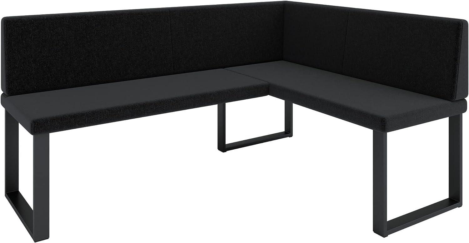 Eckbank Akiko Metal - Eckbankgruppe für Ihrem Esszimmer, Küche modern, Sitzecke, Essecke. Perfekt für Küche, Büro und Rezeption. Solide und Starke Verarbeitung. (INARI 100, 168x128 cm rechts) Bild 1