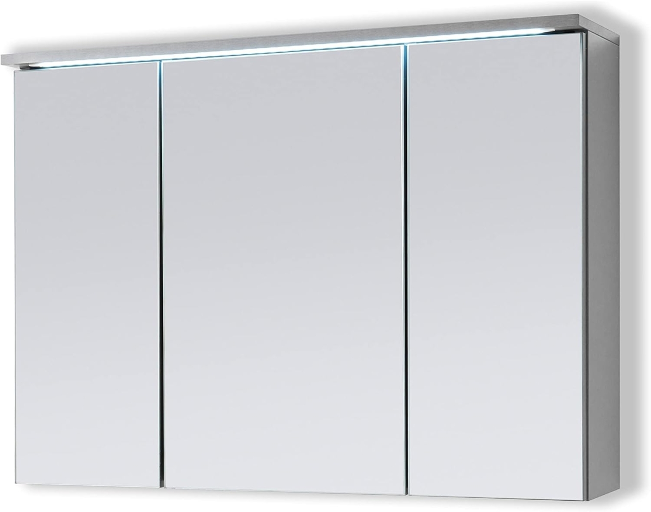 AILEENSTORE Spiegelschrank Badmöbel mit Beleuchtung DUO 100 cm LED GRAU Bild 1