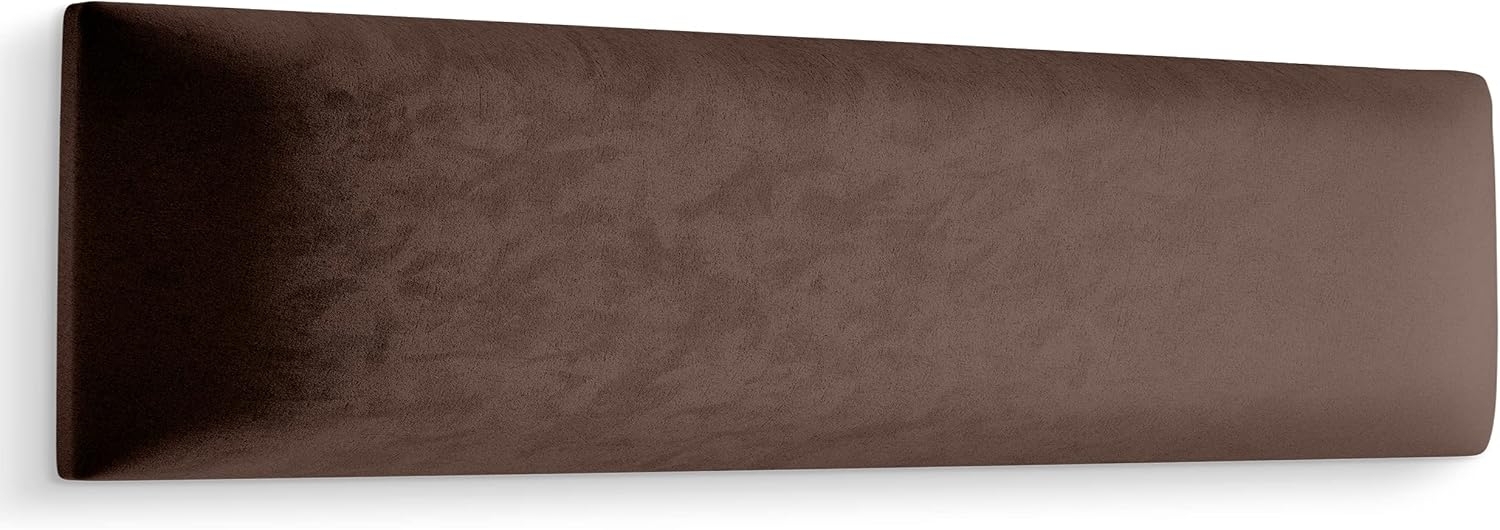 Muralo Samt Wandkissen Stoff Polsterpaneel Schlafzimmer Wohnzimmer Bett Wandpolster Bettkopfteil Lendekissen Modern Luxus Gepolstert Polster Paneel (Braun, 90x30 cm) Bild 1