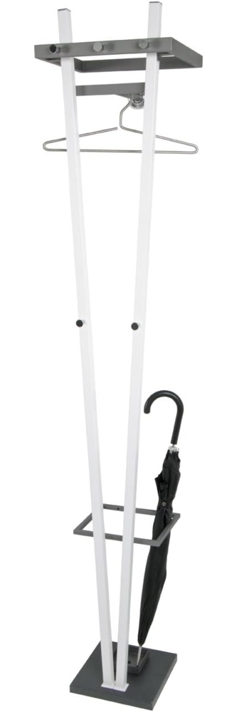 Wandgarderobe weiss anthrazit chrom 34x30x183cm Bild 1