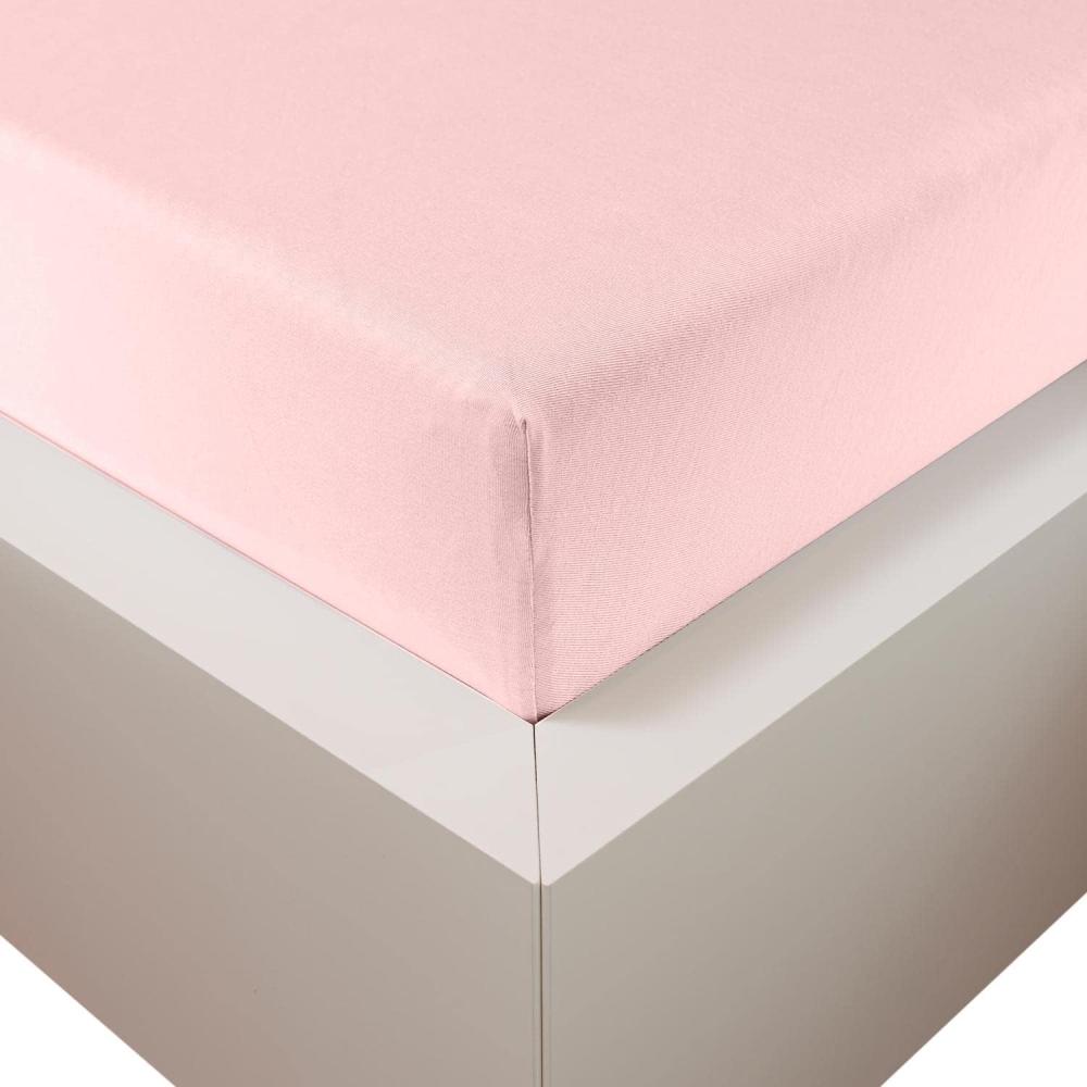 Traumschloss Premium Plus Edel-Jersey Spannbettlaken puder (rosé) 180-200x200-220 Bild 1