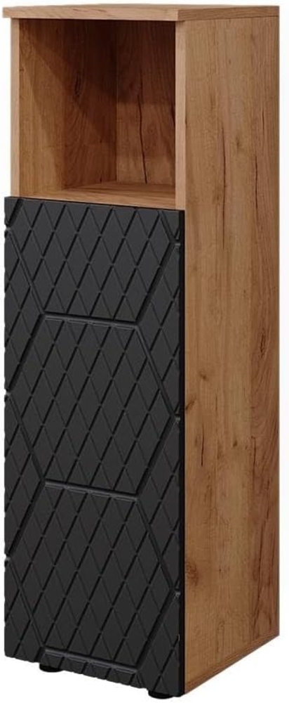 Vicco 'Irma' Midischrank, Holz, Anthrazit Gestreift, 95 x 30 x 30 cm Bild 1