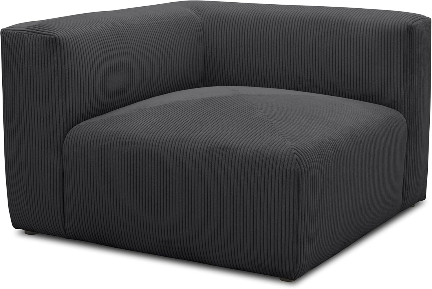 DOMO. collection Ecksessel Malia, Cord Modul-Sofa, Polsterecke, Modul-Couch, Einzel-Polsterelement, kombinierbar, Sitzecke, 108 x 108 x 69 cm (BxTxH), anthrazit Bild 1