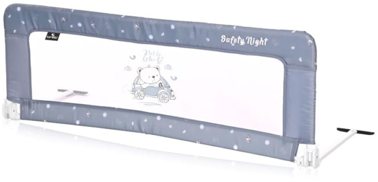 Lorelli Kinder Bettschutzgitter Safety night Größe 127x45 cm, faltbar, Tasche blau Bild 1