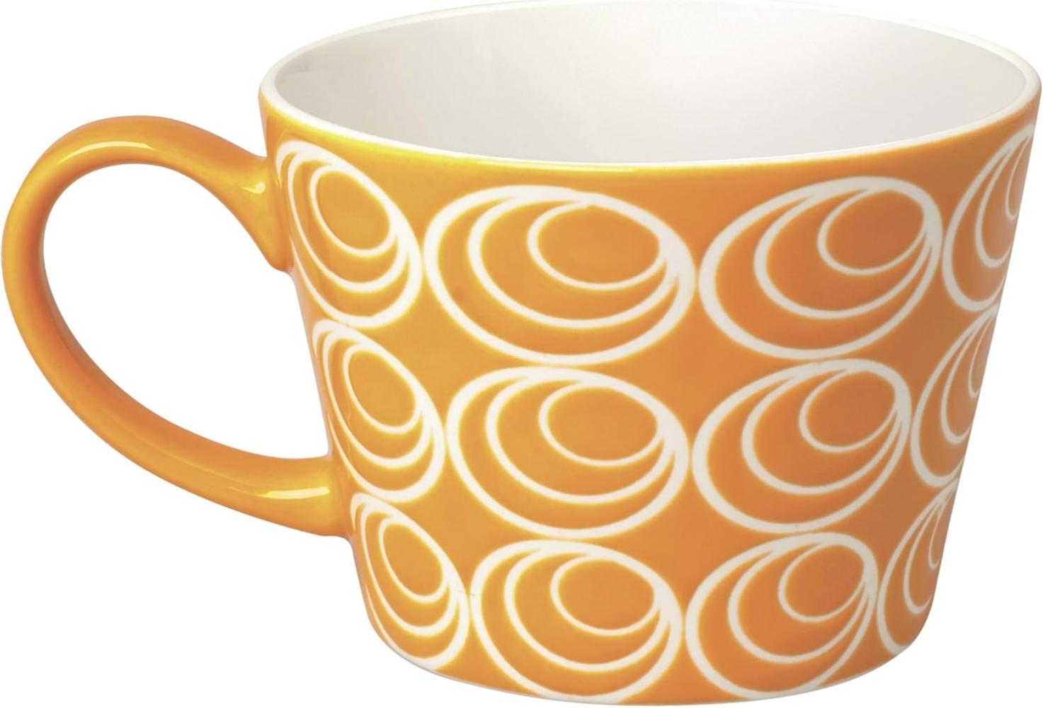 Excelsa Etnika Tasse Jumbo 415 ml, Porzellan, Orange, 11 x 11 x 8 cm Bild 1