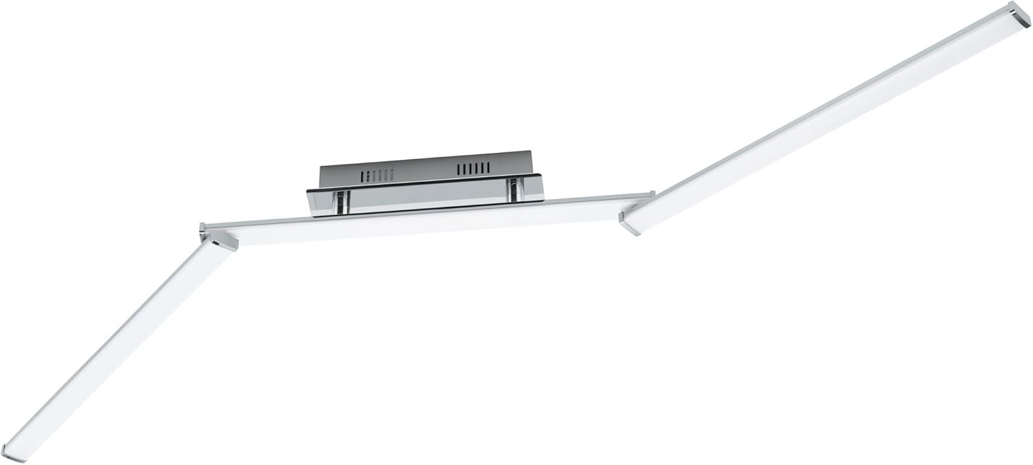 Eglo 96108 Deckenleuchte LASANA 2 chrom/weiß 3X7,8W L:141 H:10,5cm, Leuchtarme schwenkbar Bild 1