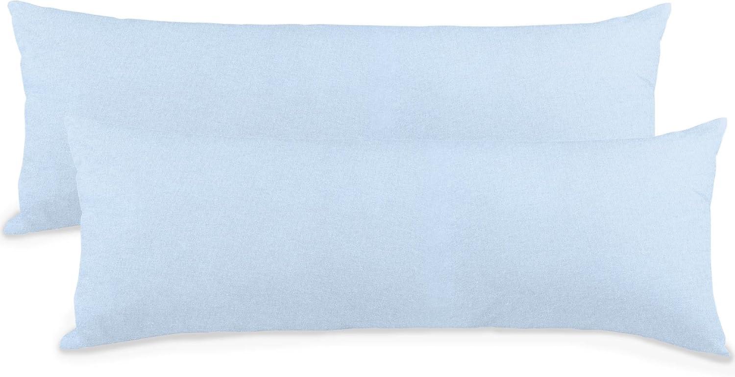 aqua-textil Classic Line Kissenbezug 2er-Set 40 x 120 cm Aqua blau Baumwolle Seitenschläferkissen Bezug Kissenhülle, Kopfkissenüberzug, Pillowcase, Bettkissen, Kopfkissenbezug, Reißverschluss Bild 1