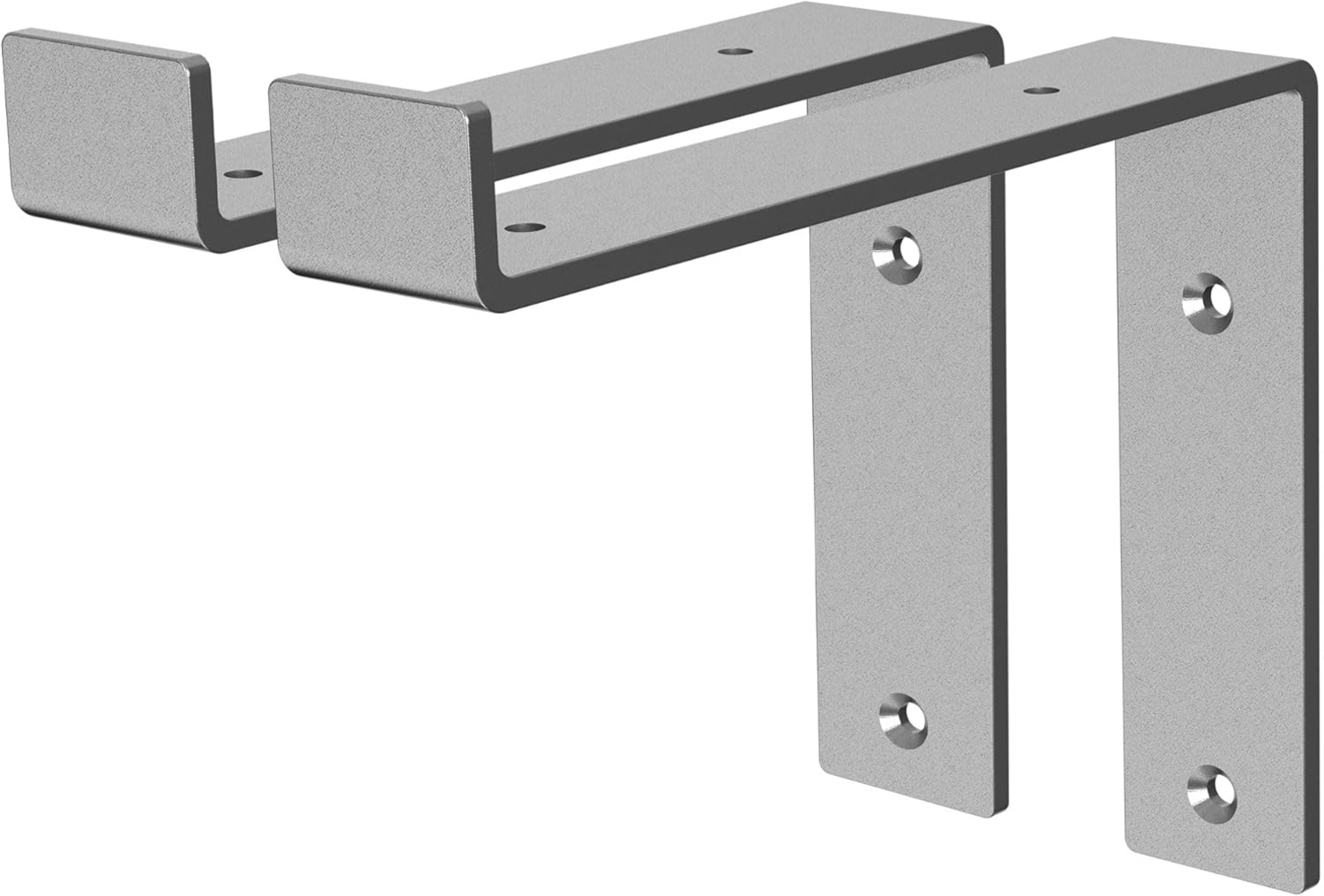 ML-DESIGN Wandregalhalter Regalhalterung L-Form aus Metall, Regalwinkel für Wandmontage, 2-tlg, Industrielle Wandregal Grau, Regalträger Regalhalterungen Bild 1