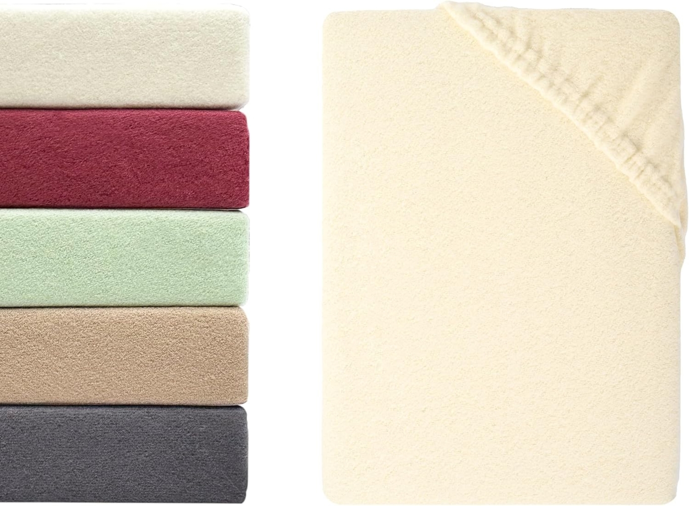 Hometex Premium Textiles Spannbettlaken aus Mikroflausch oder Teddyflausch - Bettlaken extra warm & kuschelig, Gummizug: Rundum, viele Größen und Farben in Premium Qualität Bild 1