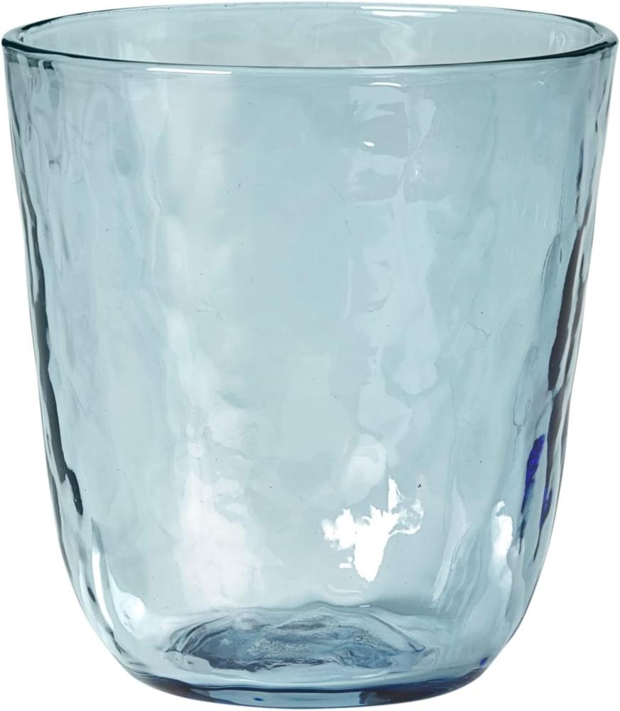 Broste Copenhagen HAMMERED Trinkglas 4tlg. blau 0,335 l Bild 1