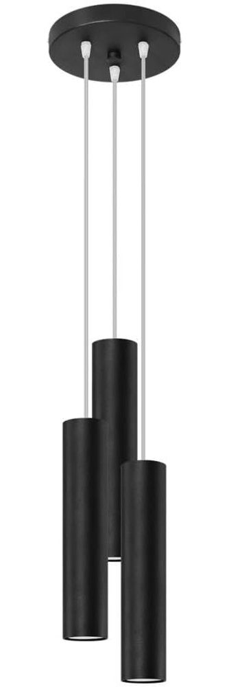 SOLLUX SL. 1079 Pendelleuchte LAGOS 3P schwarz Stahl 40W L: 20cm B: 20cm H: 110cm dimmbar Bild 1