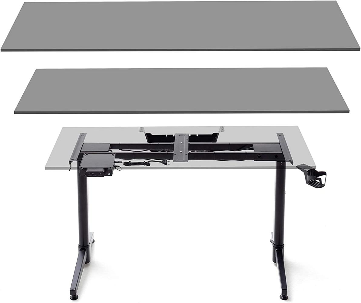 Robas Lund Schreibtisch Gestell elektisch höhenverstellbar DX Racer 7 Gaming Tisch Untergestell, Schwarz, BxHxT 140 x 73-123 x 40 cm Bild 1