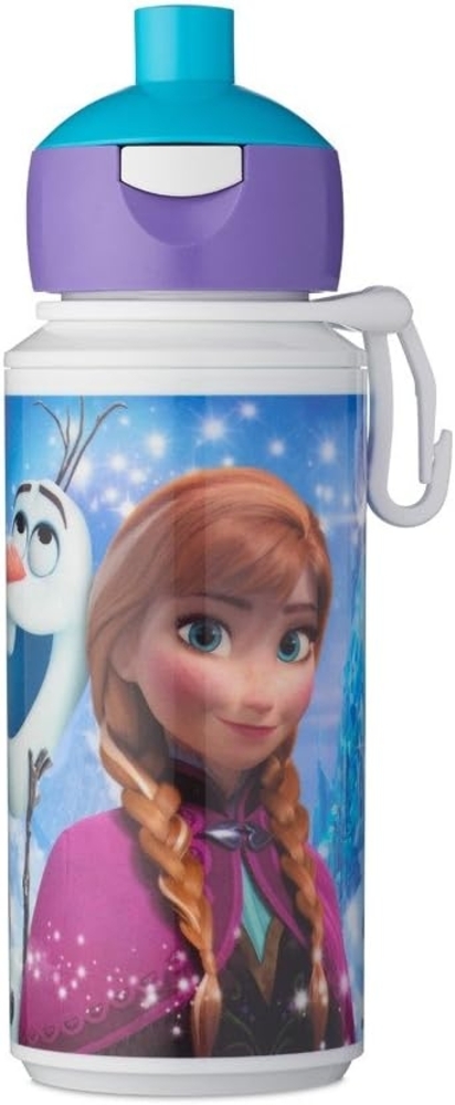 Mepal trinkflasche campus pop-up 400 ml - frozen sisters forever, Plastik, Violett/Blau, 7.5 x 6 x 16.9 cm Bild 1