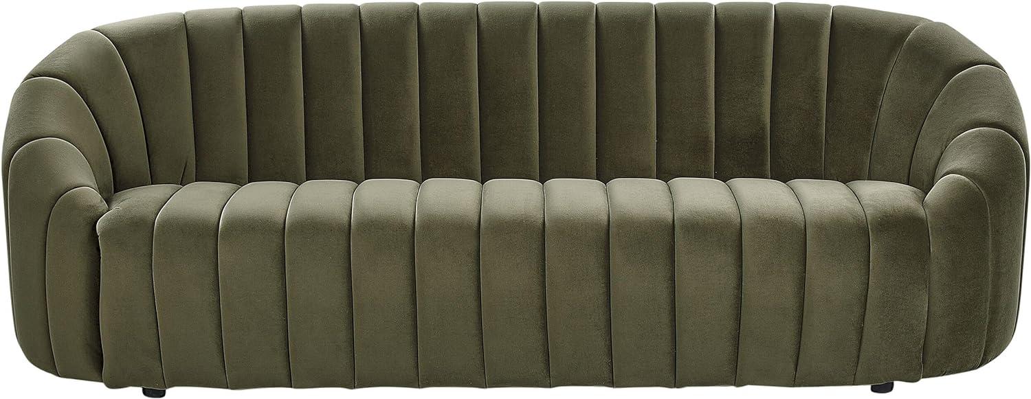 3-Sitzer Sofa Samtstoff dunkelgrün MALUNG Bild 1