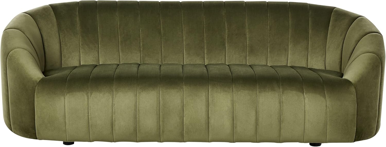 3-Sitzer Sofa Samtstoff dunkelgrün MALUNG Bild 1