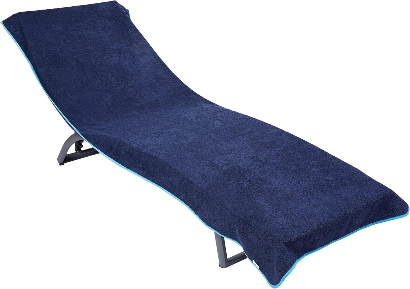 Sowel Liegenauflage LaLa Lounger, 100% Bio-Baumwolle, Rutschfestes Strandtuch mit Kapuze für Liegen Bild 1