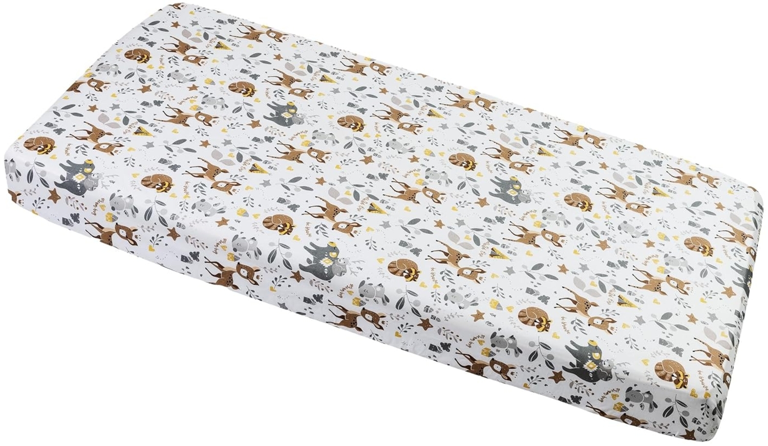 Medi Partners Spannbettlaken 60x120 Baby Bettlaken Kinderbett Spannbetttuch 100% Baumwolle - Fitted Kinder Sheet Bettwäsche Babymatratze Schlafsack Babybett (REH) Bild 1