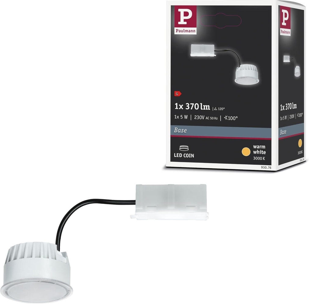 Paulmann 93076 LED-Modul Coin Base für Einbauleuchten 5W 3000K Warmweiß Bild 1