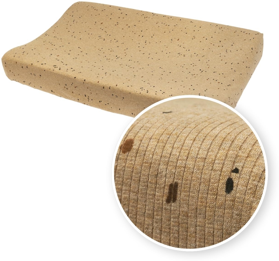 Meyco Rib Mini Spot Wickelunterlagenbezug – Toffee Bild 1