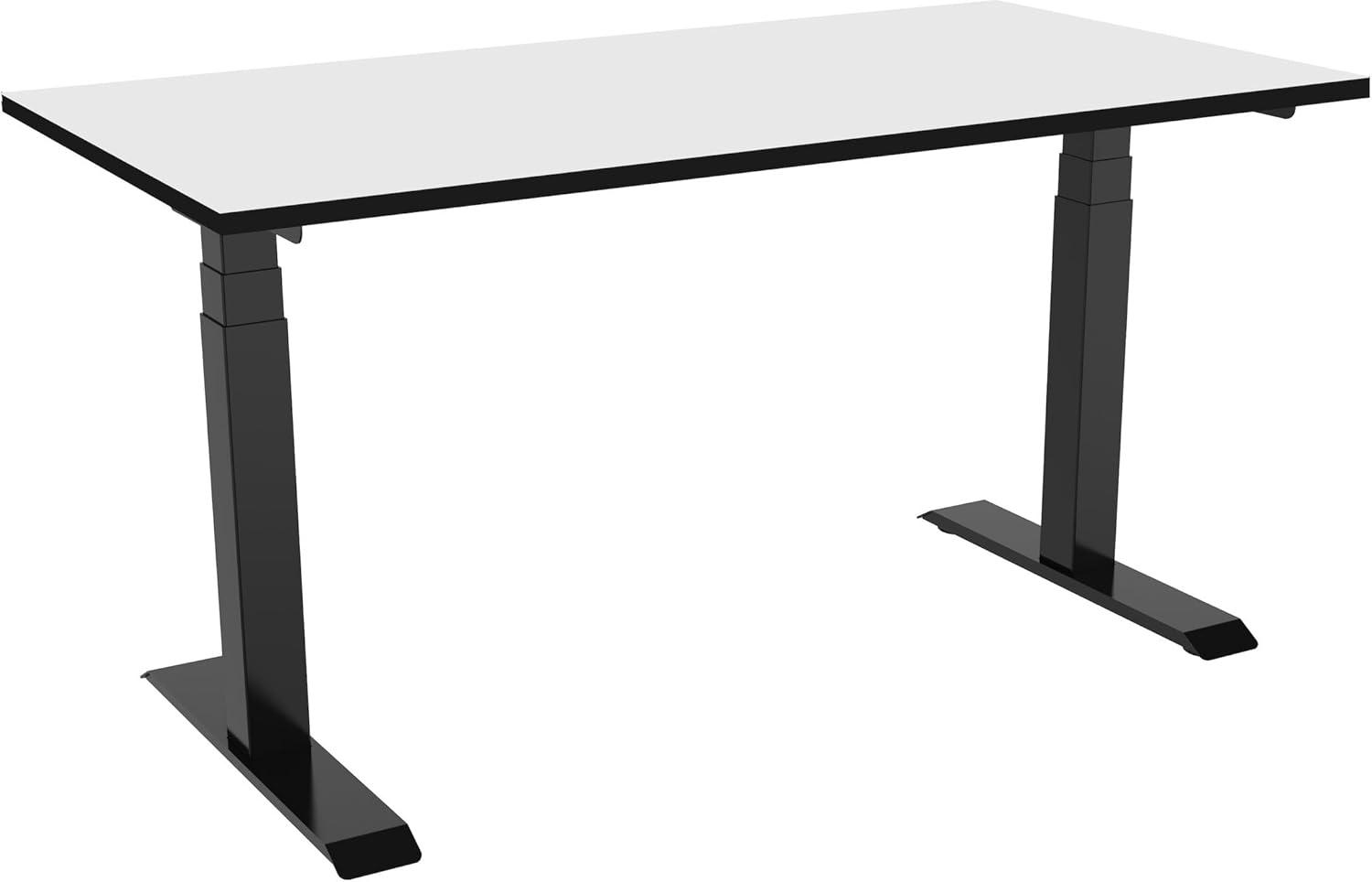 celexon elektrisch höhenverstellbarer Schreibtisch Professional eAdjust-58123 - schwarz, inkl. HPL Tischplatte 125x75 cm Bild 1