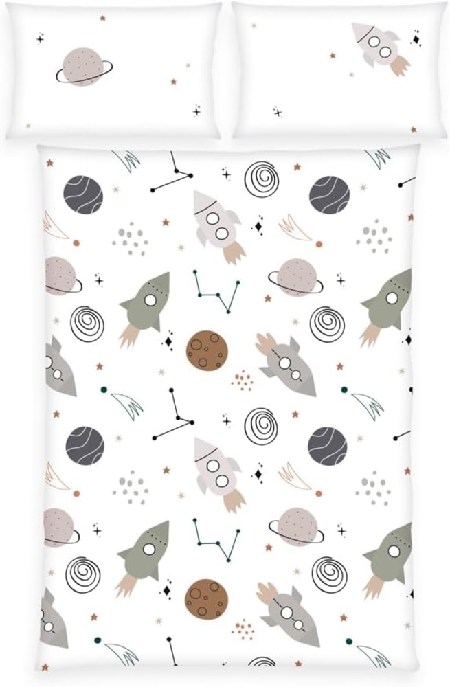 Baby Best Babybettwäsche BabyBest Weltall, Flanell, 2 teilig Bild 1
