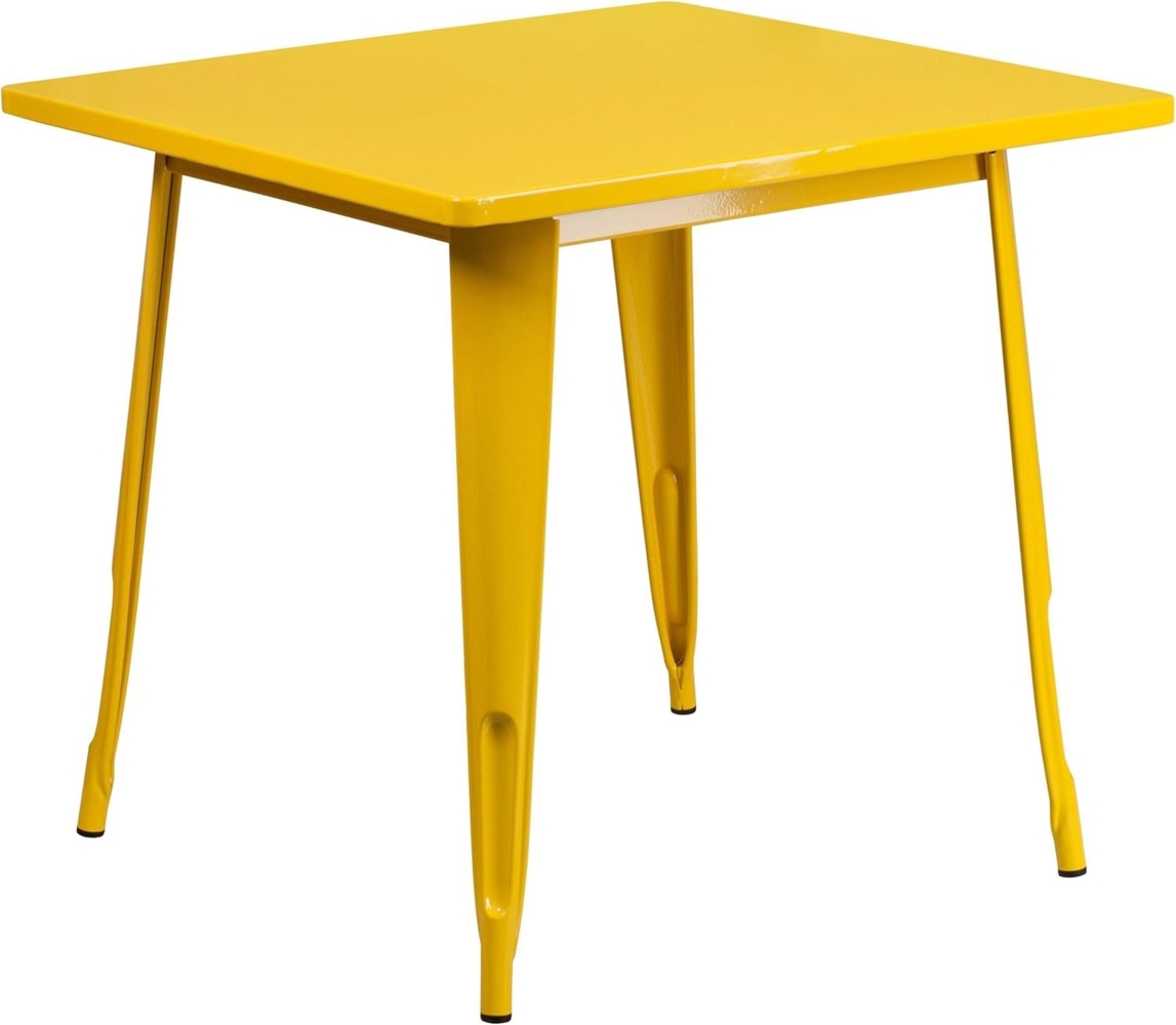 Flash Furniture Felix Tisch für drinnen und draußen, 80 cm, quadratisch, Orange Bild 1