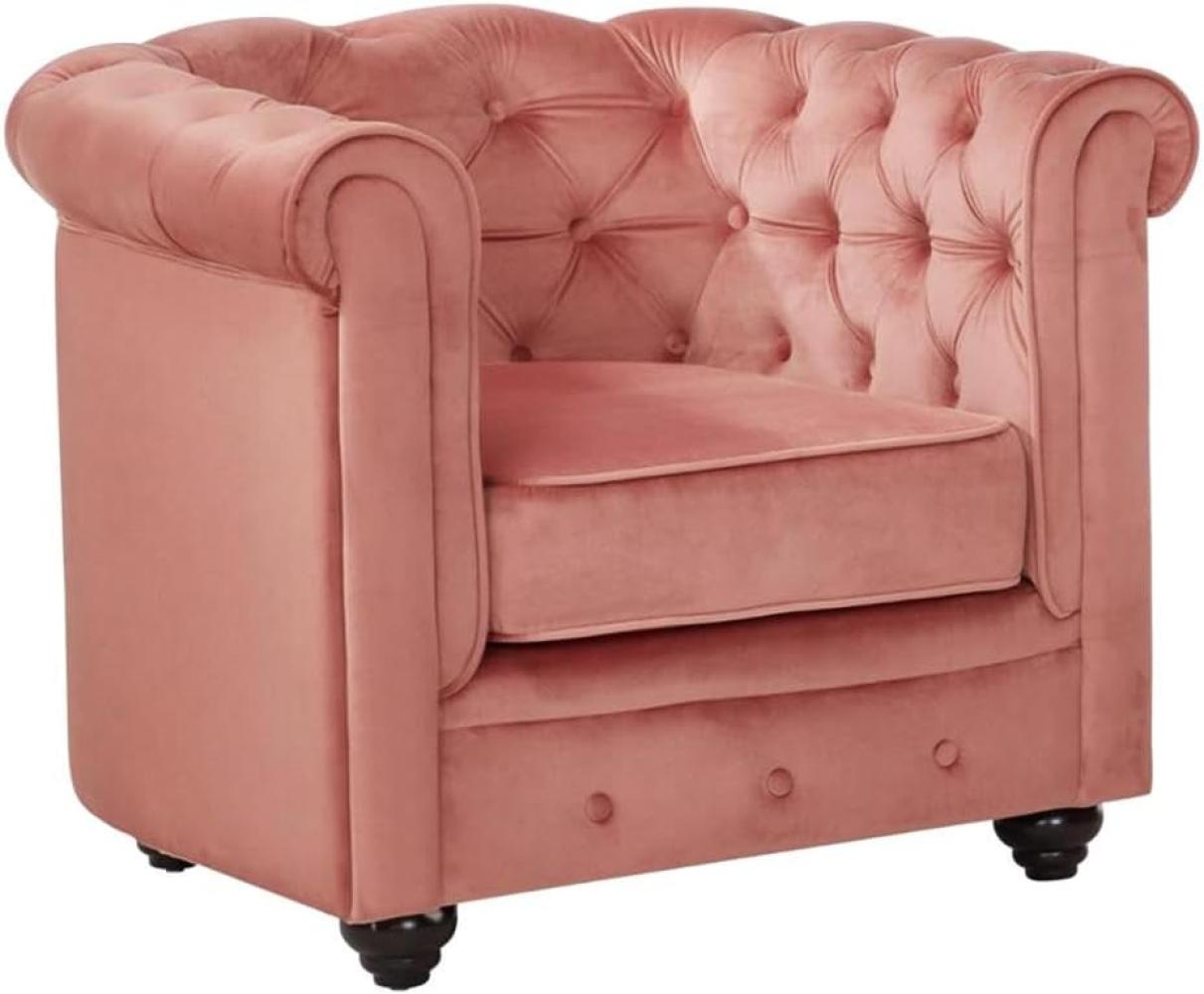 Sessel CHESTERFIELD - Samt - Rosa Bild 1