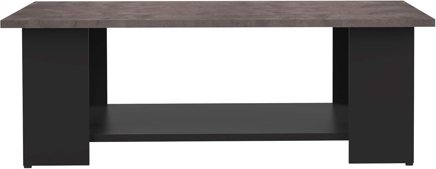 Amazon-Marke: Movian Couchtisch, rechteckig, 67 x 89 x 30.5 cm, Rückseite mit Beton-farbener Platte Bild 1