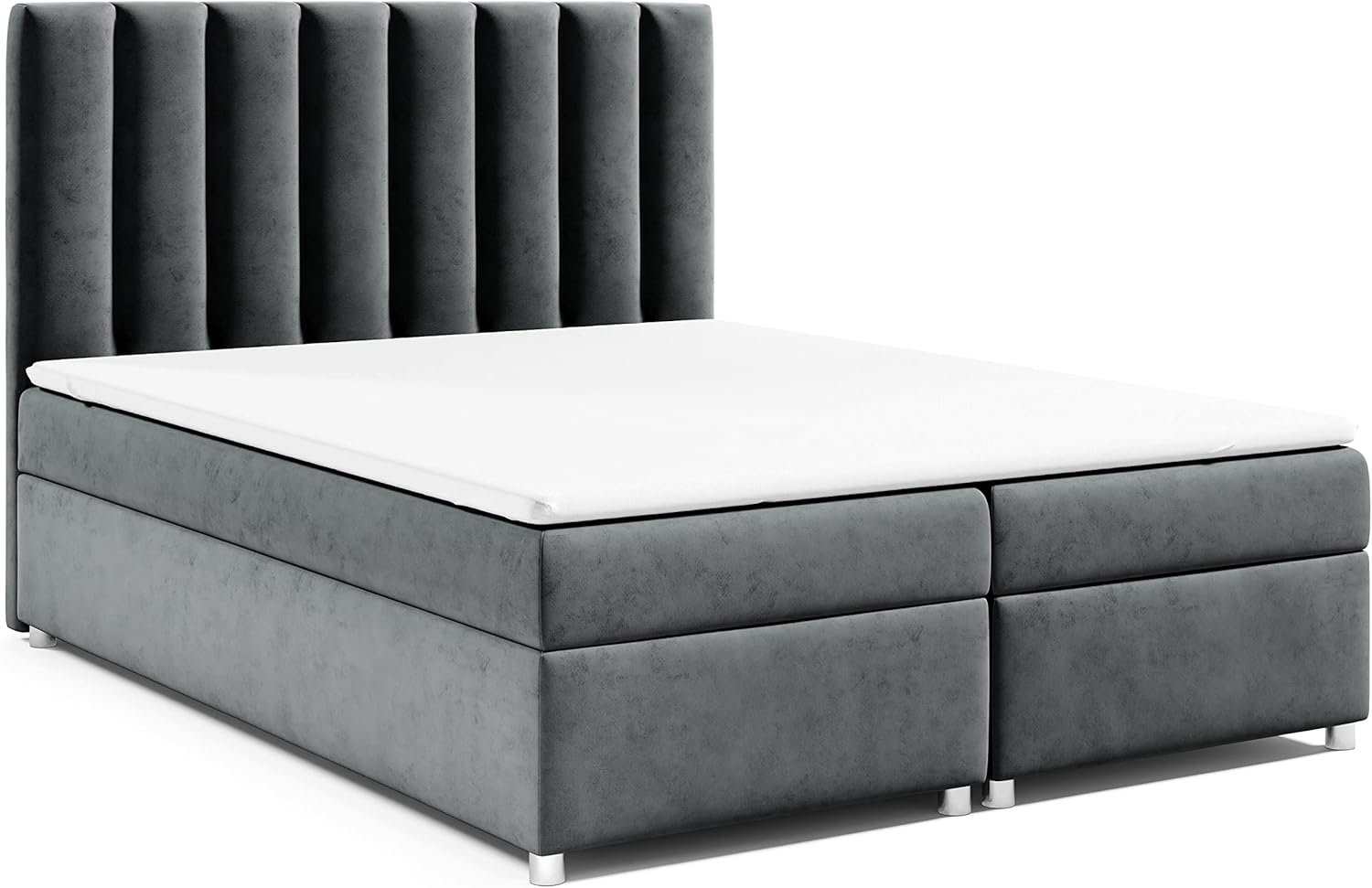 Best for Home Boxspringbett mit Bettkasten Trinity K-10 Bonellfederkern inkl. 7 cm Topper (140x200 160x200 180x200 200x200 cm, 140x200 160x200 180x200 200x200 cm), Handwerksqualität, TOP Preis-Leistungs-Verhältnis Bild 1