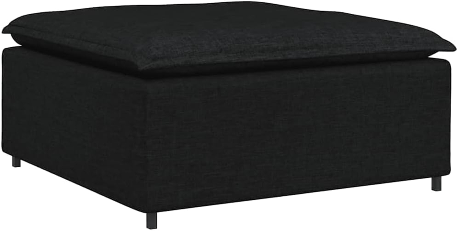 vidaXL Modulares Sofa-Fußhocker-Modul Schwarz 100 x 100 x 48 cm 4104479 Bild 1
