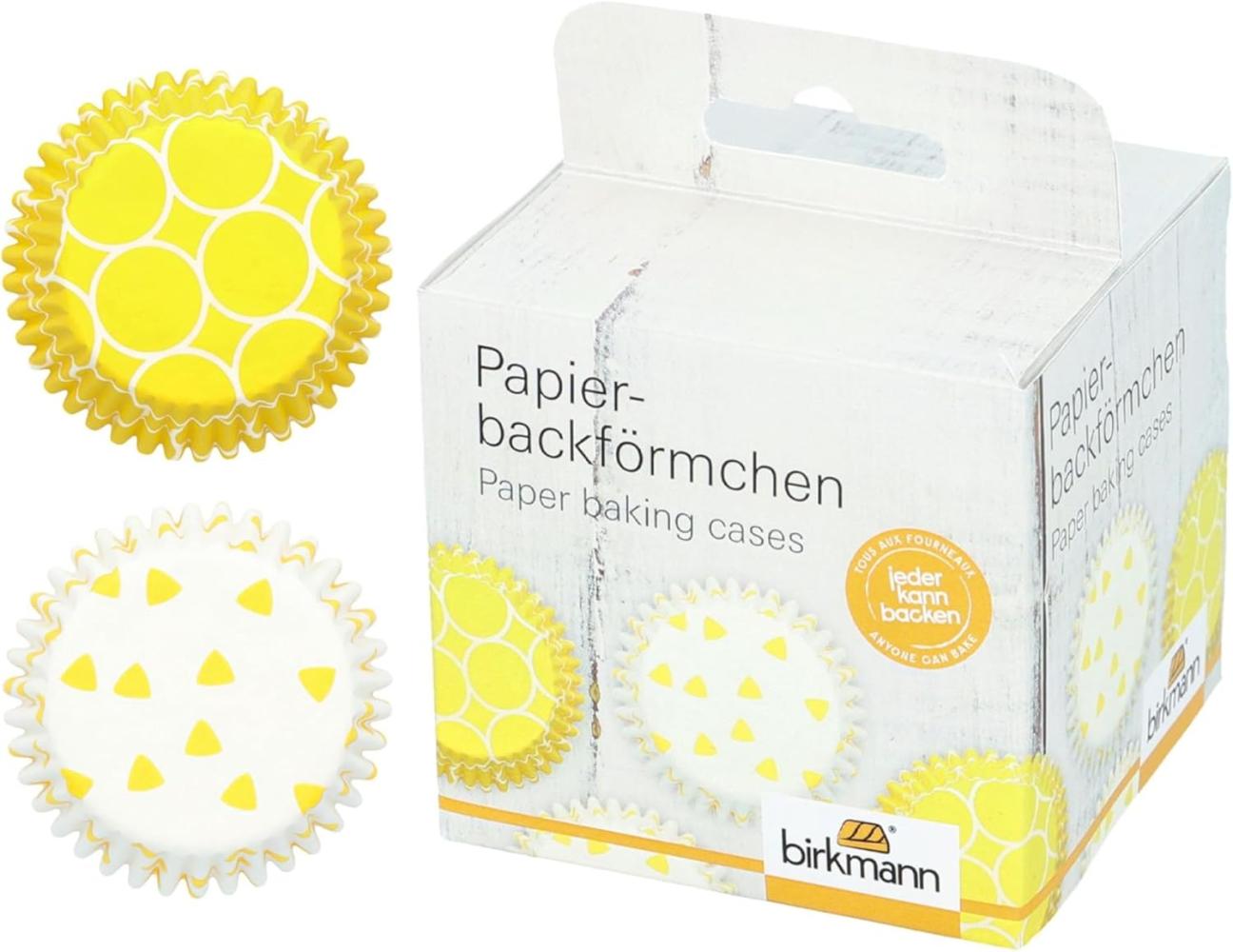 Birkmann Papierbackförmchen, 100 Stück, Backförmchen, Muffinbackform, Muffinform, Gelb, Ø 7 cm, 444997 Bild 1