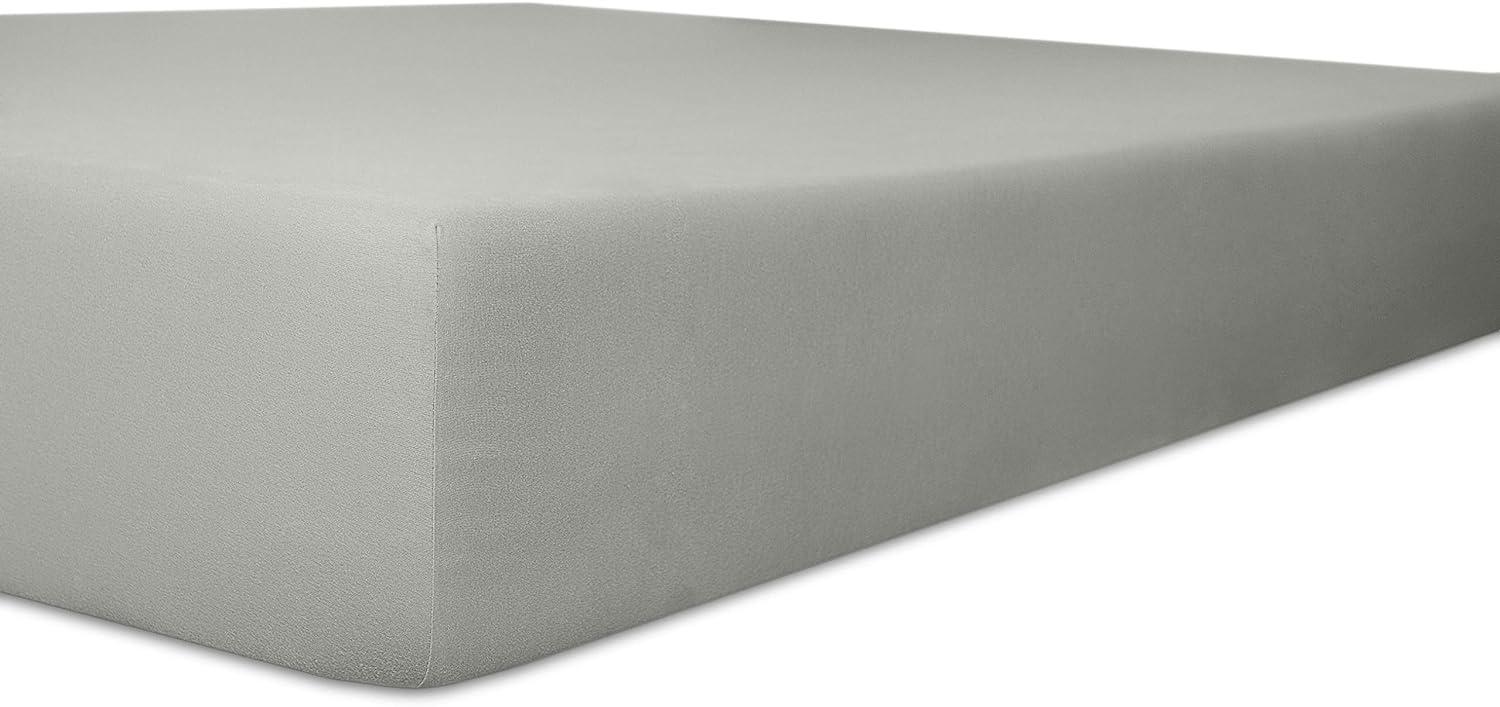 Kneer Fein Jersey Spannbetttuch 90x190 - 100x200 cm schiefer (84) Bild 1