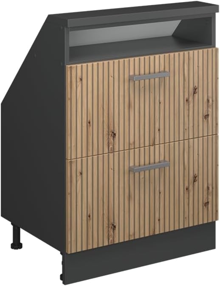 Dachschrägenschrank Rion Artisan Eiche/Anthrazit mit 2 Schubladen Vicco Bild 1