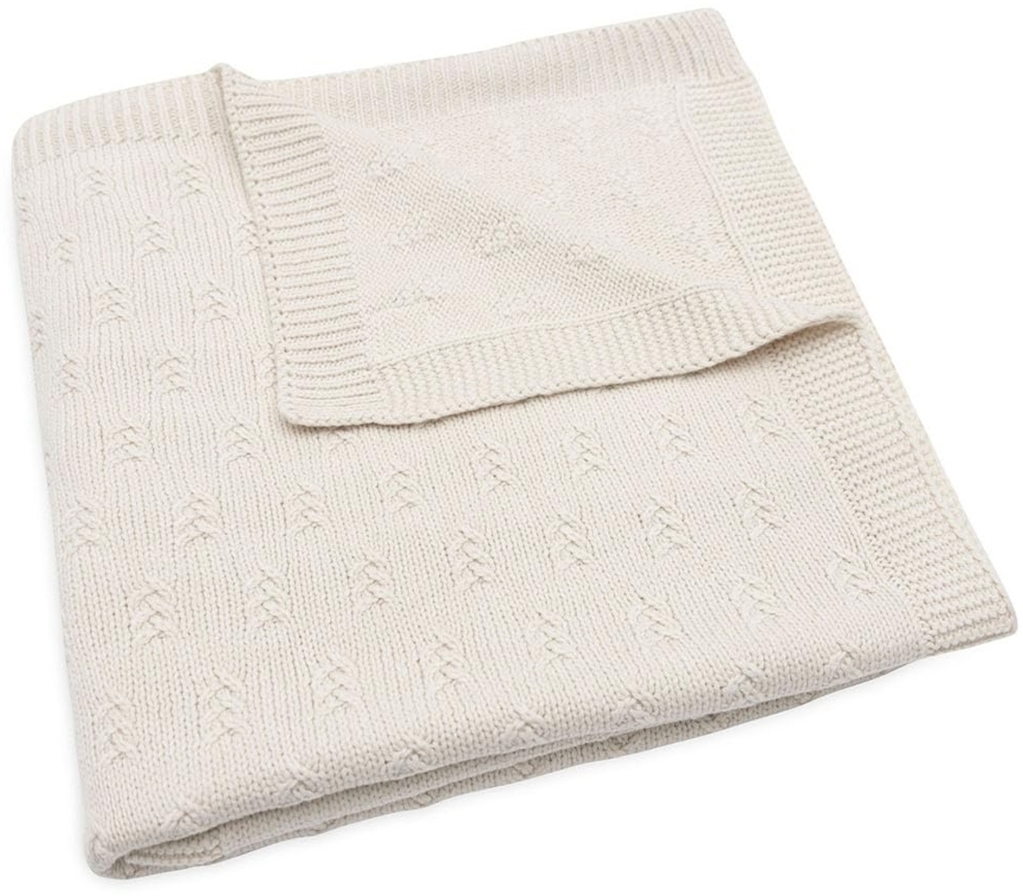 Jollein 516-522-67047 Kinderdecke Strick Grain Knit Oatmeal beige (100x150 cm) Bild 1