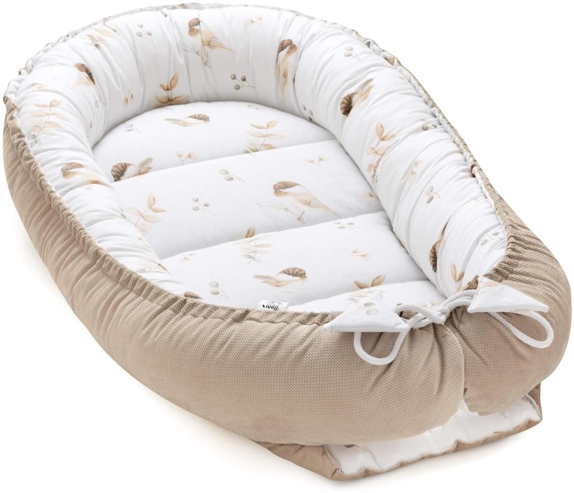 Pepi - Baby-Nest - Nestchen Baby - Baby-Nestchen für Neugeborene - Kuschelnest mit antiallergischer Füllung - Kokon aus Velvet und Baumwolle Bild 1