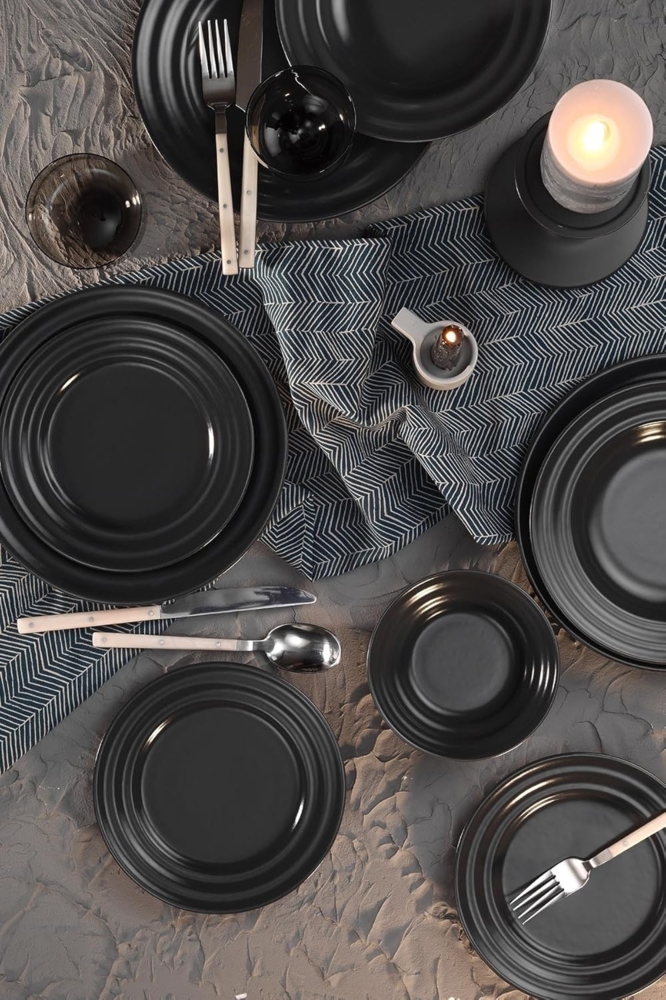 Tafelservice (24-teilig), 'Ptn24Y2M0011', Anthrazit Bild 1