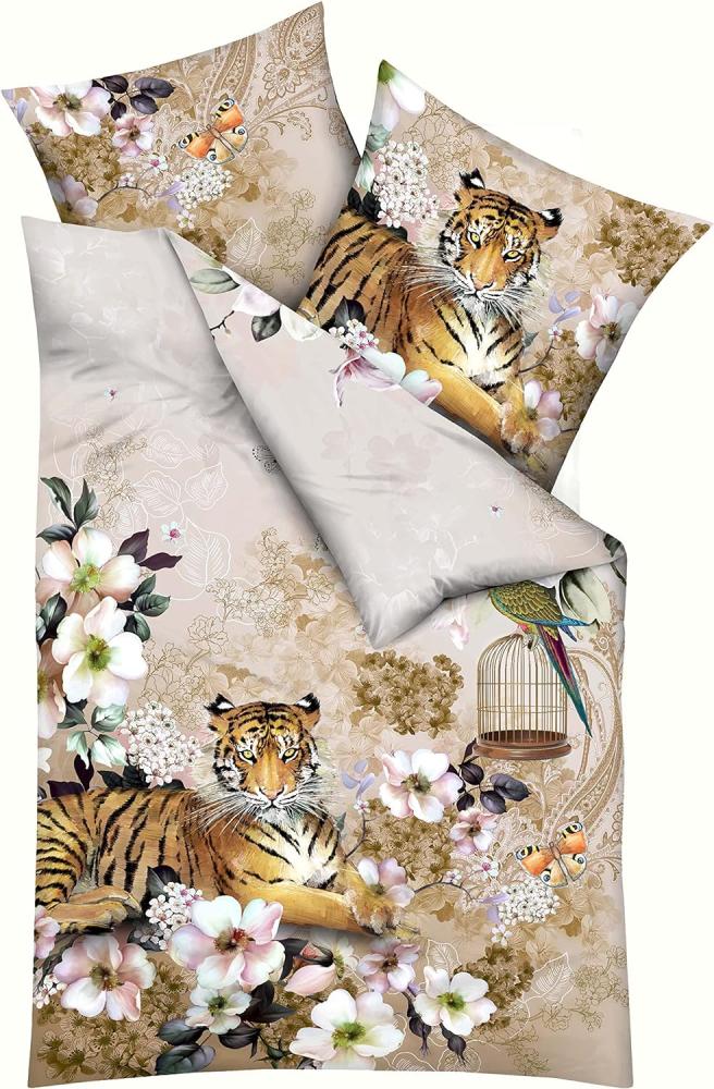 Kaeppel Mako Satin Bettwäsche Royal Tiger Gold 135x200 + 80x80 cm Bild 1