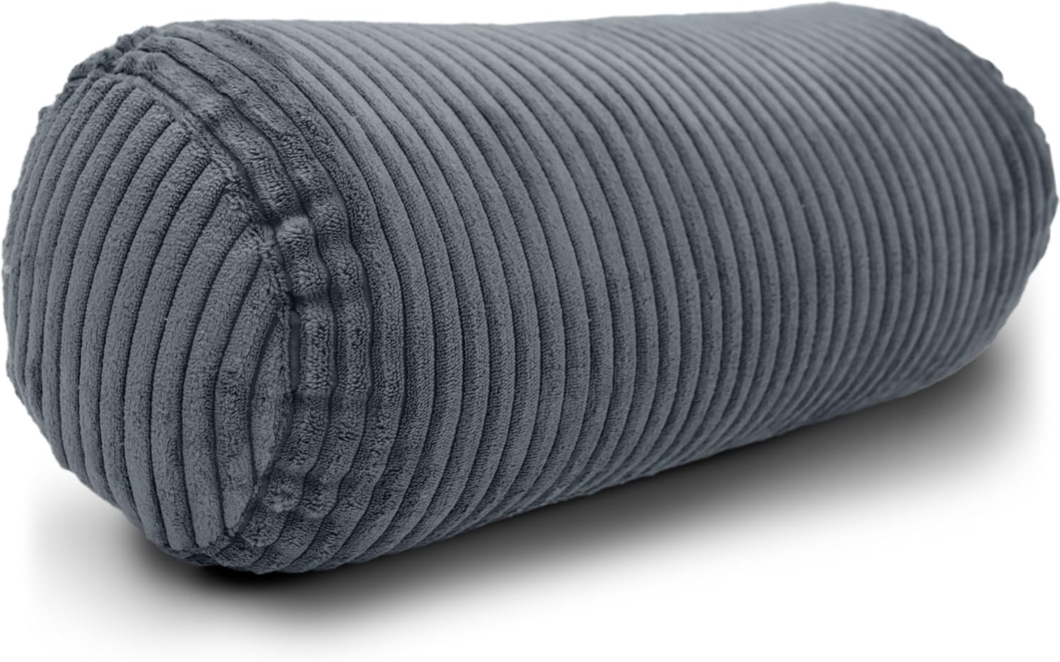 Amilian Nackenrolle mit Bezug 15 x 40 cm - Kissenrolle - mit Nackenrollenbezug - Bettrolle, Kopfstütze, Nackenstütze mit Bezug, ideal als Dekokissen, Sofakissen, Kissen, Kissenrolle, Lagerungskissen, Schlafkissen und für Reisen Bild 1